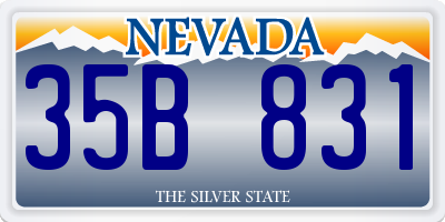 NV license plate 35B831