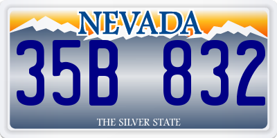 NV license plate 35B832