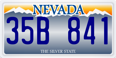 NV license plate 35B841