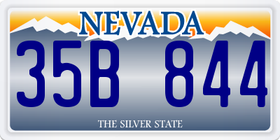 NV license plate 35B844