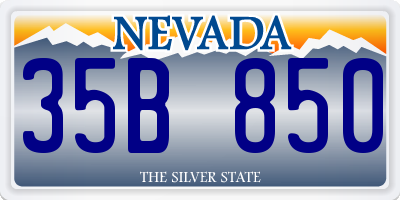 NV license plate 35B850