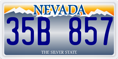NV license plate 35B857