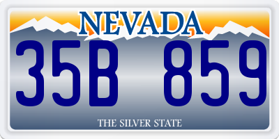 NV license plate 35B859