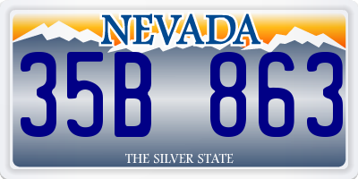 NV license plate 35B863
