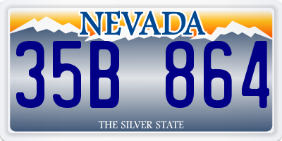 NV license plate 35B864