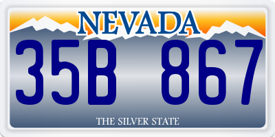 NV license plate 35B867