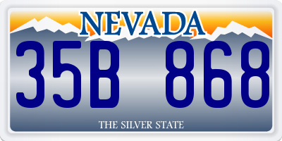 NV license plate 35B868