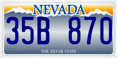 NV license plate 35B870