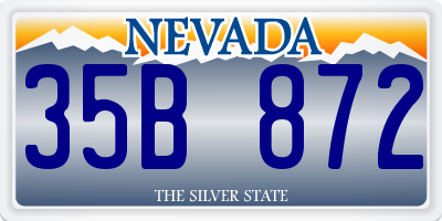 NV license plate 35B872