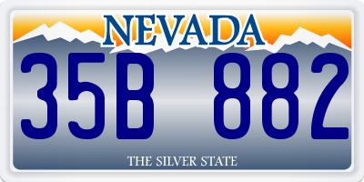 NV license plate 35B882