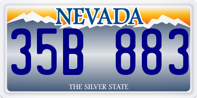 NV license plate 35B883