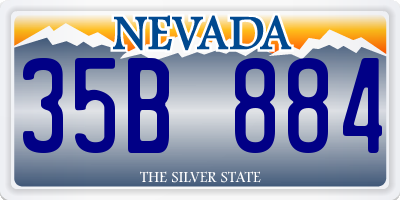 NV license plate 35B884