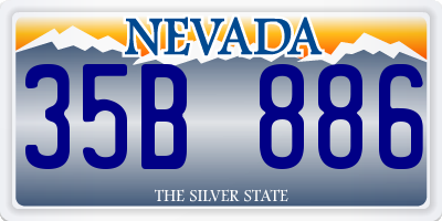 NV license plate 35B886