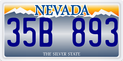 NV license plate 35B893