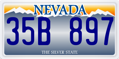 NV license plate 35B897