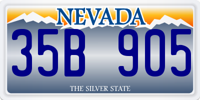 NV license plate 35B905