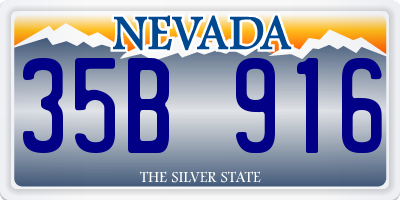 NV license plate 35B916