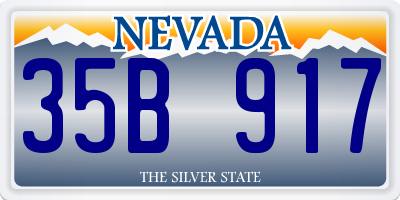 NV license plate 35B917