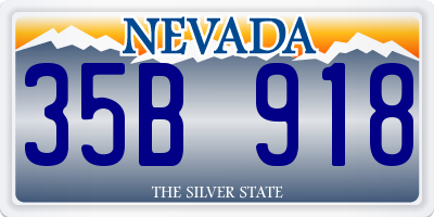 NV license plate 35B918