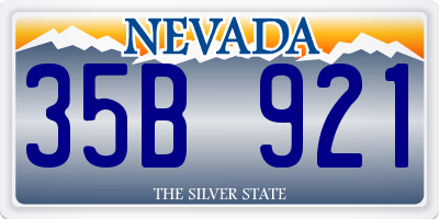 NV license plate 35B921