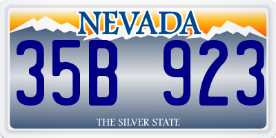 NV license plate 35B923