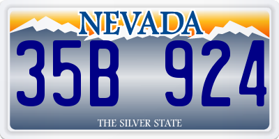 NV license plate 35B924