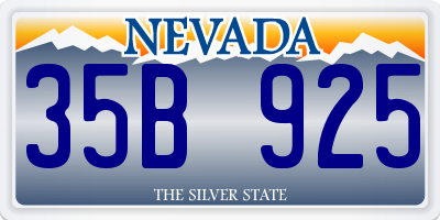 NV license plate 35B925