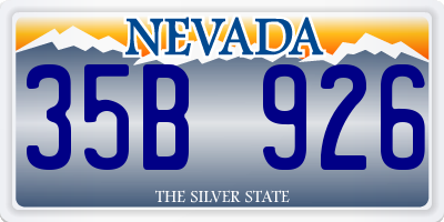 NV license plate 35B926