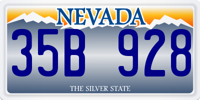 NV license plate 35B928