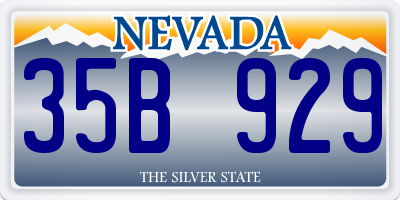 NV license plate 35B929