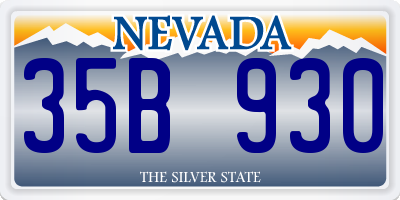 NV license plate 35B930