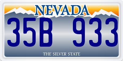 NV license plate 35B933