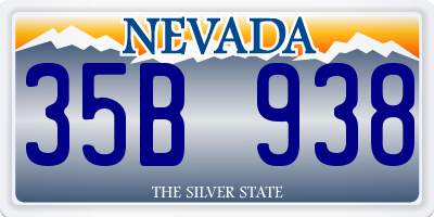 NV license plate 35B938