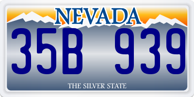 NV license plate 35B939