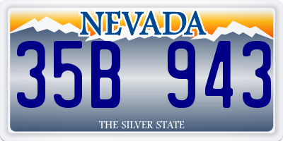 NV license plate 35B943