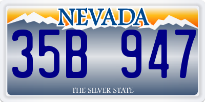 NV license plate 35B947