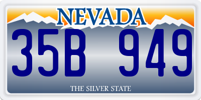NV license plate 35B949