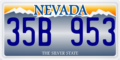 NV license plate 35B953