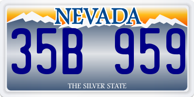 NV license plate 35B959