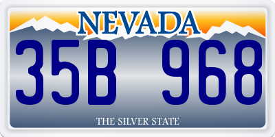 NV license plate 35B968