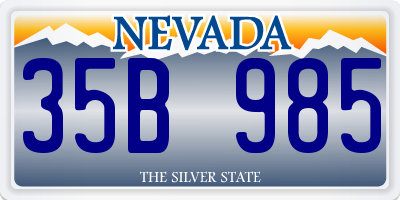 NV license plate 35B985