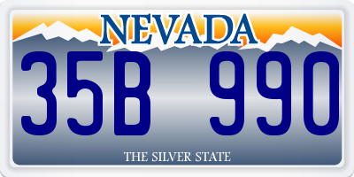 NV license plate 35B990