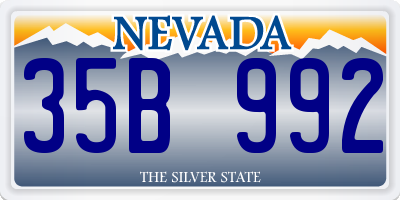 NV license plate 35B992