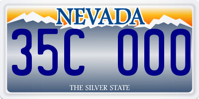 NV license plate 35C000