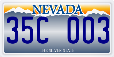 NV license plate 35C003