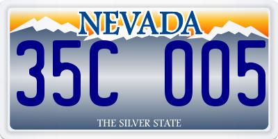 NV license plate 35C005