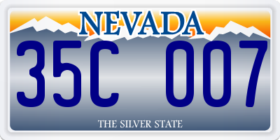 NV license plate 35C007