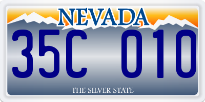 NV license plate 35C010