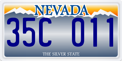 NV license plate 35C011