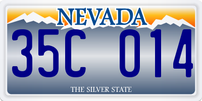 NV license plate 35C014
